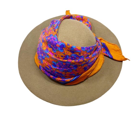 Custom Brown Wool Wide Brim Hat OS main image 8